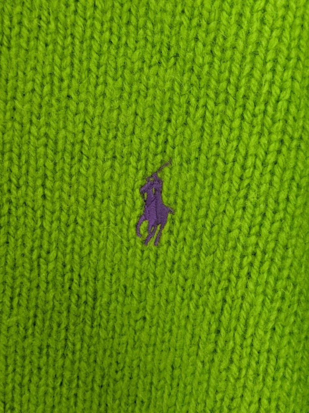 VTG Polo Ralph Lauren Men Crew Neck Wool&Angora Sweater Apple Green Size M